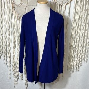Eileen Fisher Purple Blue Merino Wool Open Front Cardigan Size XS/P